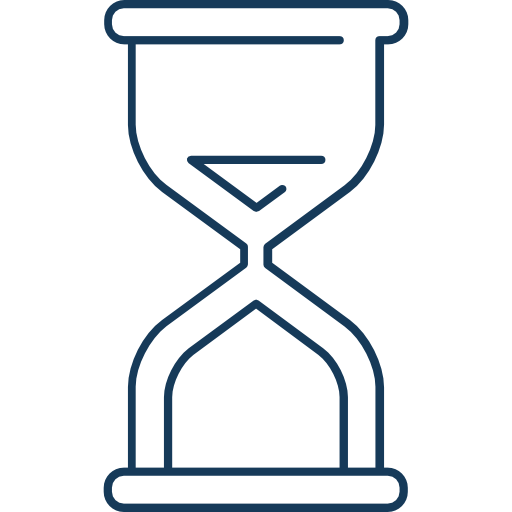 Hourglass line icon