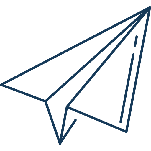 Paper plane line icon